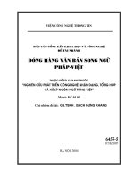 Nghiên cứu phát triển công nghệ nhận dạng, tổng hợp và xử lý ngôn ngữ tiếng việt   dóng hàng văn bản song ngữ pháp việt