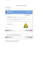 Cai dat check point tren windowns