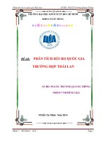 phân tích rủi ro quốc gia trường hợp thái lan