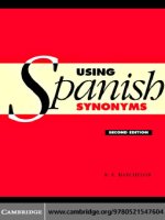 using spanish synonyms