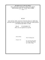 xây dựng tiêu chuẩn về rung phavà trôi pha (jitter and wander) cho giao diện số theo phân cấp đồng bộ pdh và sdh