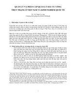 Quản lý và phân cấp quản lý đầu tư công, Thực trạng ở Việt Nam và kinh nghiệm quốc tế