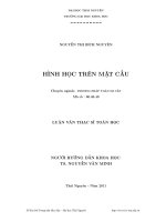 luận văn hình học trên mặt cầu