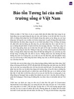 bảo tồn tương lai của môi trường sống ở việt nam