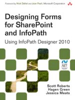 designing forms for sharepoint and infopath elektronisk ressurs using infopath designer 2010