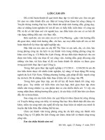 HOẠT ĐỘNG PR CỦA CÔNG TY CỔ PHẦN DU LỊCH CHANG NHÓM CÔNG TÁC DU LỊCH VBF TRONG QUÝ I NĂM 2014 ĐỂ PHÁT TRIỂN NGÀNH DU LỊCH VIỆT NAM