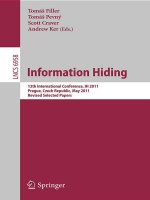 information hiding 13th international conference, ih 2011, prague, czech republic, may 18-20, 2011 revised selected papers