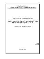 Nghiên cứu công nghệ sản xuất men kết tinh cho gốm sứ mỹ nghệ xuất khẩu