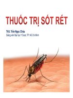 Bài giảng thuốc trị sốt rét   GV  trần ngọc châu