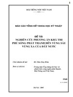 Nghiên cứu phương án khả thi phủ sóng phát thanh đến vùng sâu vùng xa của đất nước