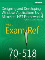 designing and developing windows applications using microsoft.net framework 4
