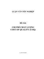 Luận văn tốt nghiệp Đề tài chi phí chất lượng Cost of Quality - COQ