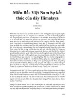 Miền Bắc Việt Nam Sự kết thúc của dãy Himalaya