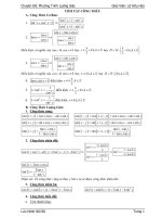 Ôn Thi Đại Học Phần Lượng Giác