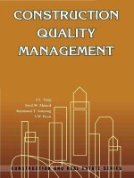 construction quality management  -  s. tang, et al., (hong kong univ. press, 2005)