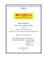 đề tài nghiên cứu và triển khai các dịch vụ mạng trên windowns server 2008