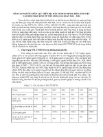 Đào tạo nguồn nhân lực trên địa bàn tp HCM trong bối cảnh việt nam hội nhập kinh tế thế giới, giai đoạn 2010 2020