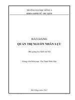 bài giảng QUẢN TRỊ NGUỒN NHÂN LỰC