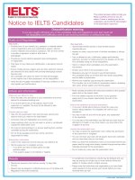 Tài liệu IELTS notice to candidates