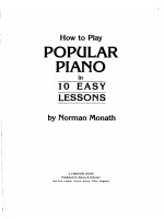 How to play popular piano in 10 easy lessons