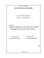 Nghiên cứu thiết kế và chế tạo máy hàn lưới thép điều khiển CNC dùng cho ngành xây dựng