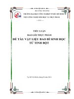 Báo cáo bao bì:  vật liệu bao bì sinh học từ tinh bột