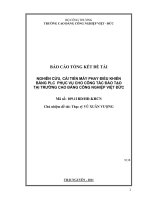 Nghiên cứu, cải tiến máy phay điều khiển bằng PLC phục vụ cho công tác đào tạo tại trường cao đẳng công nghiệp việt đức