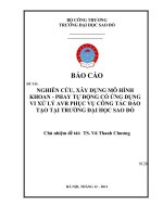 Nghiên cứu xây dựng mô hình khoan-phay tự động có ứng dụng và xử lý AVR