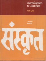 introduction to sanskrit part 1 - thomas egenes
