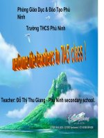 bài dạy thi giáo viên giỏi cấp huyện môn anh lớp 7 unit10 a1-2 tham khảo bồi dưỡng