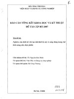 Nghiên cứu thiết kế chế tạo thử thiết bị sấy vi sóng dùng trong chế biến nông sản, thực phẩm