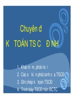 Bài giảng kế toán đại cương  - Phần 6 Chuyên đề tài sản dài hạn