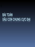 BÀI TOÁN XÂU TRONG CỰC ĐẠI
