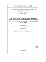 Thiết kế, chế tạo hệ phổ kế siêu cao tần (băng c) và khai thác ứng dụng hệ phổ kế trong nghiên cứu viễn thám thảm thực vật và nhiệt độ mặt nước biển tại việt nam