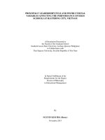 Nghiên cứu phong cách quản lý của hiệu trưởng và các yếu tố cấu thành ảnh hưởng đến việc xếp hạng của các trường