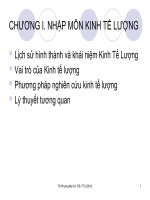 chương 1 nhập môn kinh tế lượng