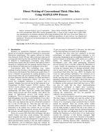 direct writing of conventional thick film inks using maple dw process