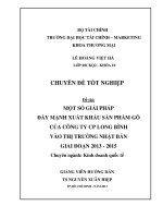 một số giải pháp đẩy mạnh xuất khẩu sản phẩm gỗ của công ty long bình vào thị trường nhật bản giai đoạn 2013 – 2015