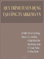 thuyết trình quy trình tuyển dụng nhân sự tại công ty arkema việt nam