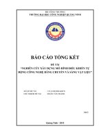Nghiên cứu xây dựng mô hình điều khiển tự động công nghệ băng chuyền và sàng vật liệu