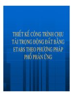 THIẾT KẾ CÔNG TRÌNH CHỊU TẢI TRỌNG ĐẤT BẰNG ETABS
