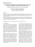materials forum measurement of residual stresses in joints