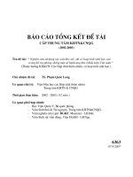 Nghiên cứu sử dụng các axit béo w3, w6 có hoạt tính sinh học cao trong hỗ trợ phòng chống một số bệnh ung thư ở điều kiện việt nam