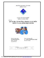 quan hệ cấp dưỡng trong luật hôn nhân và gia đình hiện hành