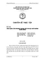 Ứng dụng của internetintranet trong việc tin học hoá ngành ngân hàng