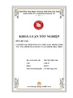 khóa luận tốt nghiệp cam kết gia nhập wto của việt nam trong lĩnh vực tài chính ngân hàng và lộ trình thực hiện