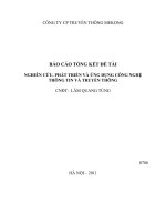Đề tài : Nghiên cứu, phát triển và ứng dụng công nghệ thông tin và truyền thông