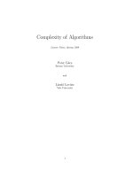 complexity of algorithms  -   peter gacs