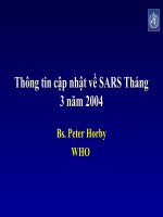 thông tin cập nhật về sars tháng 3 năm 2004