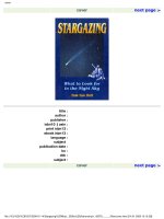 Stargazing what to look for in the night sky